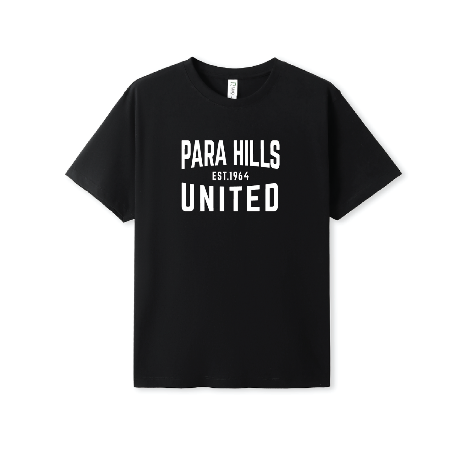 PARA HILLS UTD SC TEE - COLLEGIATE LOGO - BLACK (AP260049)