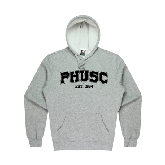 PARA HILLS UTD SC HOODED SWEAT PHUSC LOGO GREY MARLE (AP240346)