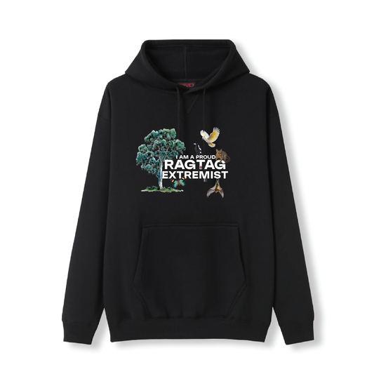 ADELAIDE PARKLANDS - IM A PROUD RAGTAG EXTREMIST - BLACK HOODIE