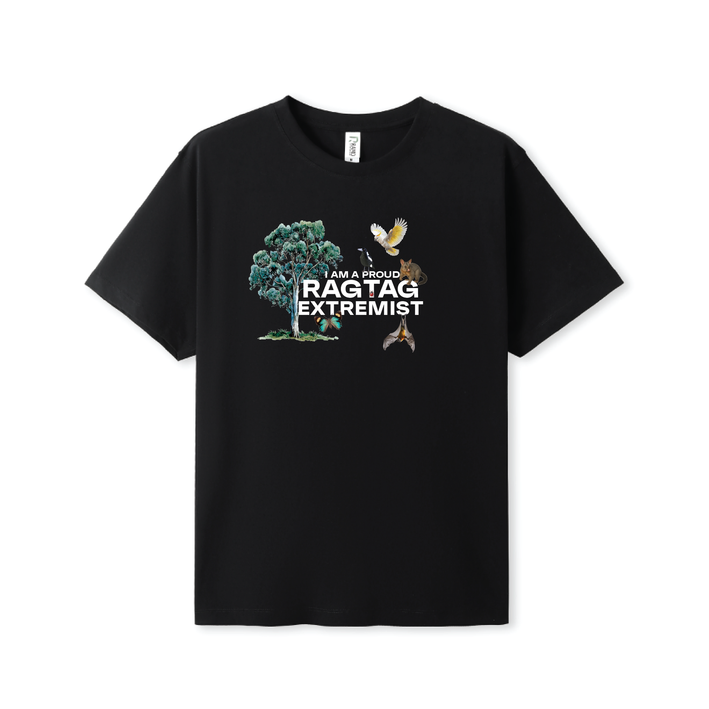 ADELAIDE PARKLANDS - IM A PROUD RAGTAG EXTREMIST - BLACK T-SHIRT
