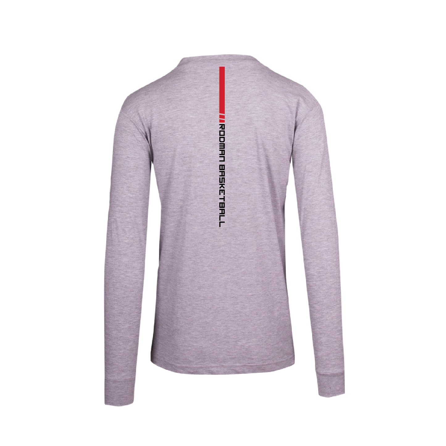 Rodman Basketball Club Tee With 3D Puff Logo Grey Marle LONG SLEEVE (AP260149)
