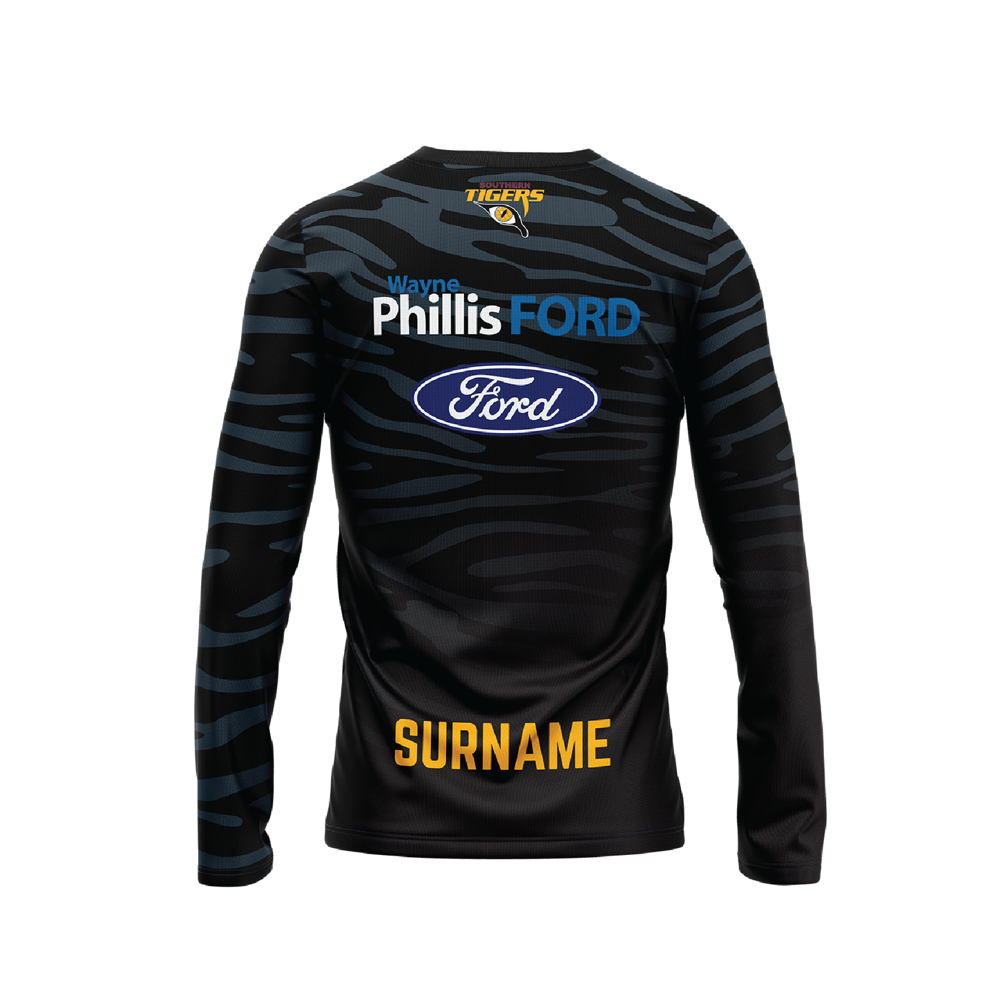 SOUTHERN TIGERS 2025 WARM UP TEE LONG SLEEVE WITH SURNAME (AP250456)