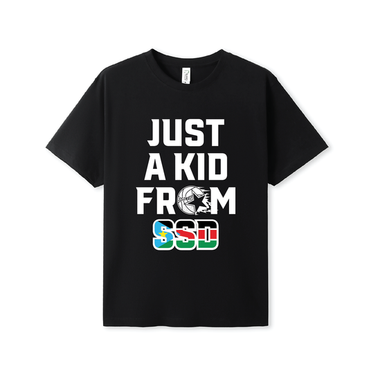 SSANBA 2026 BLACK SHORT SLEEVE TEE (JUST A KID FROM SSD LOGO )