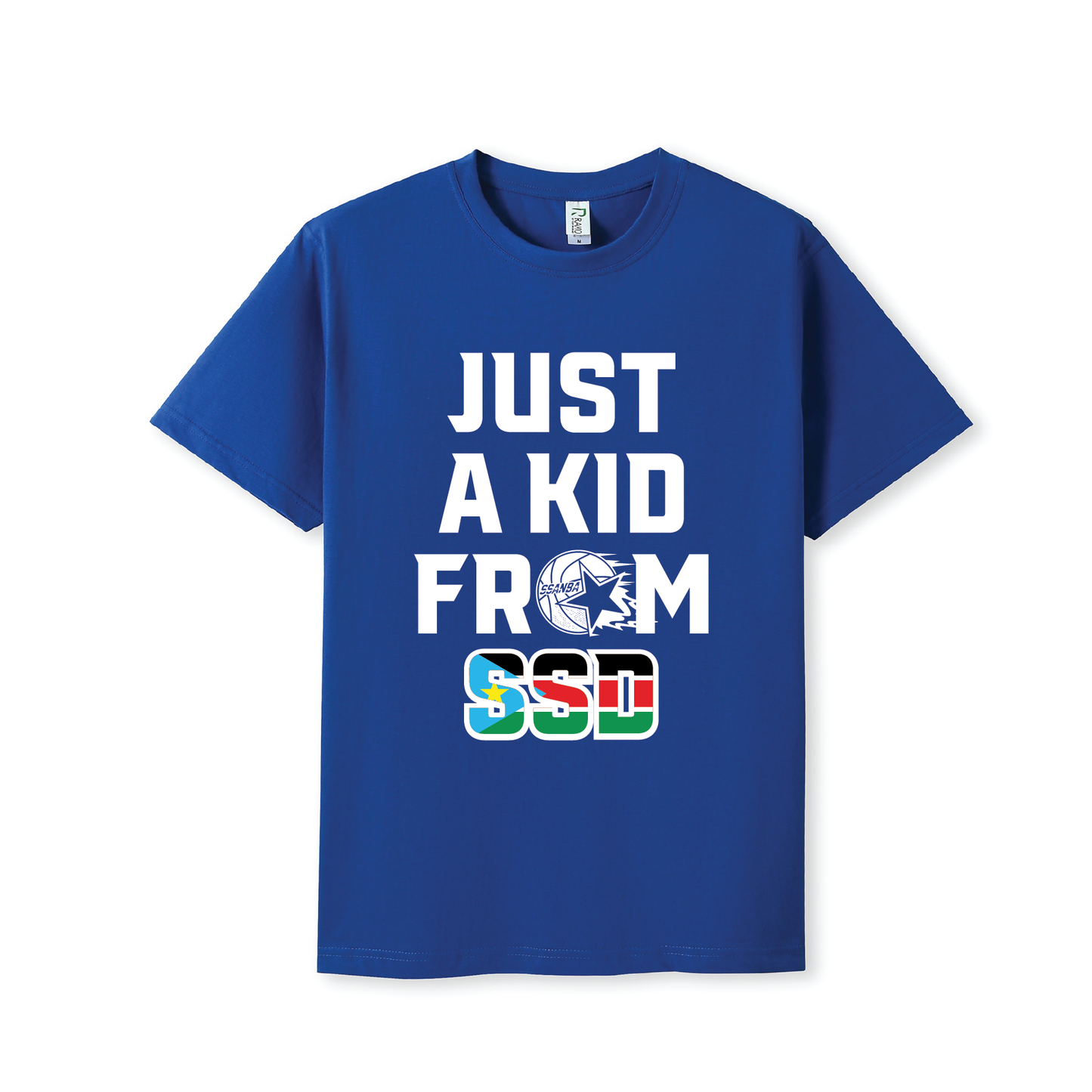 SSANBA 2026 ROYAL BLUE SHORT SLEEVE TEE (JUST A KID FROM SSD LOGO )