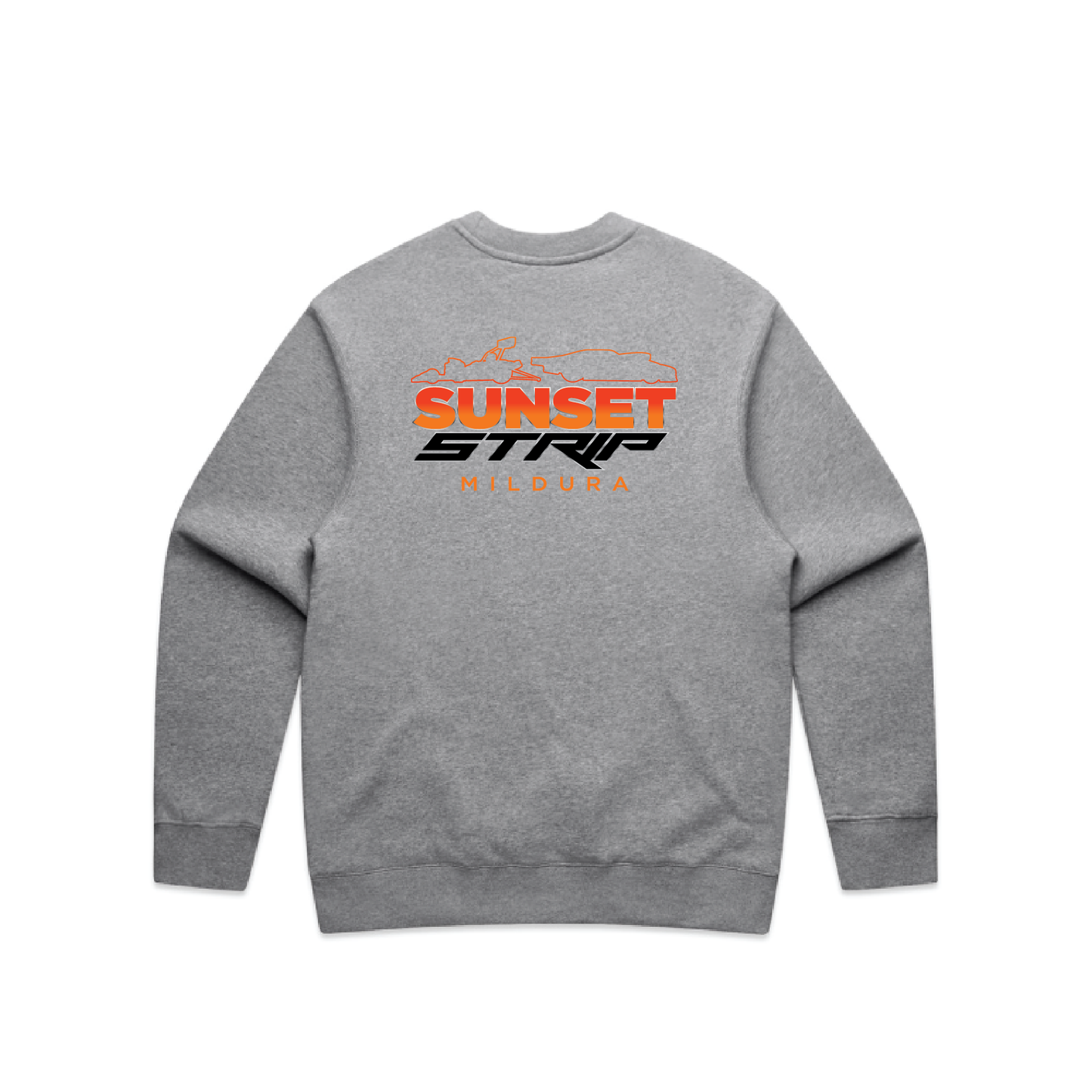SUNRAYSIA DRAG RACING ASSOCIATION - CREW NECK JUMPER GREY MARLE (AP260006)