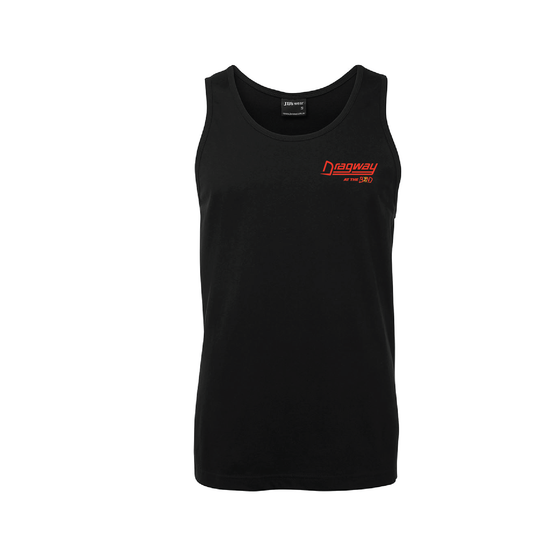 THE BEND - DRAGWAY MENS SINGLET BLACK (AP230326)