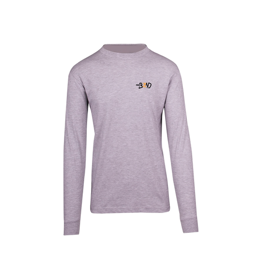 THE BEND TEE - MENS GREY LONG SLEEVE WITH FRONT & REAR BRANDING