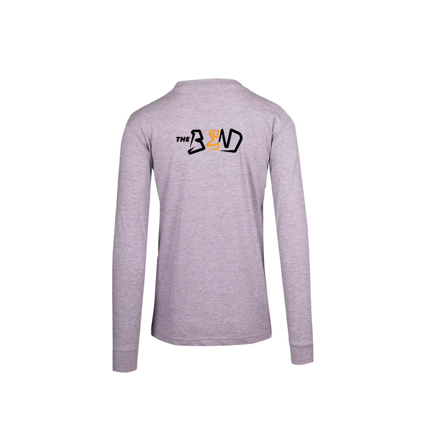 THE BEND TEE - MENS GREY LONG SLEEVE WITH FRONT & REAR BRANDING