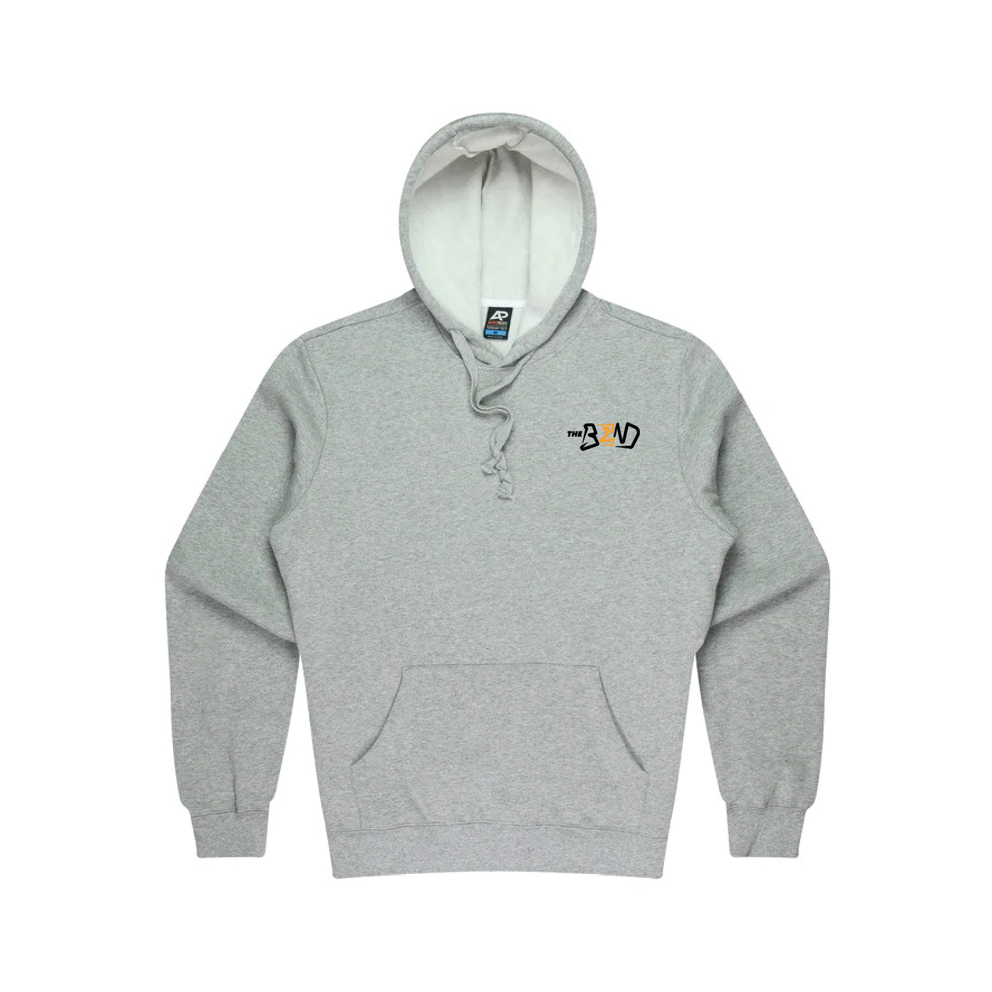 THE BEND HOODIE - GREY MARLE WITH FRONT & REAR BRANDING