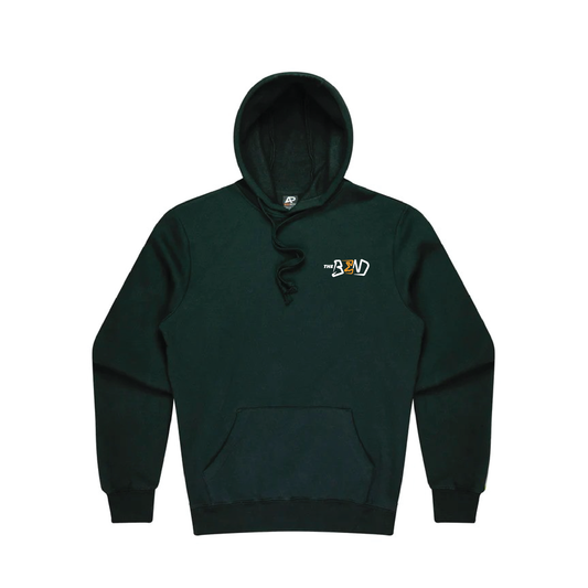 THE BEND HOODIE - BLACK WITH FRONT & REAR BRANDING