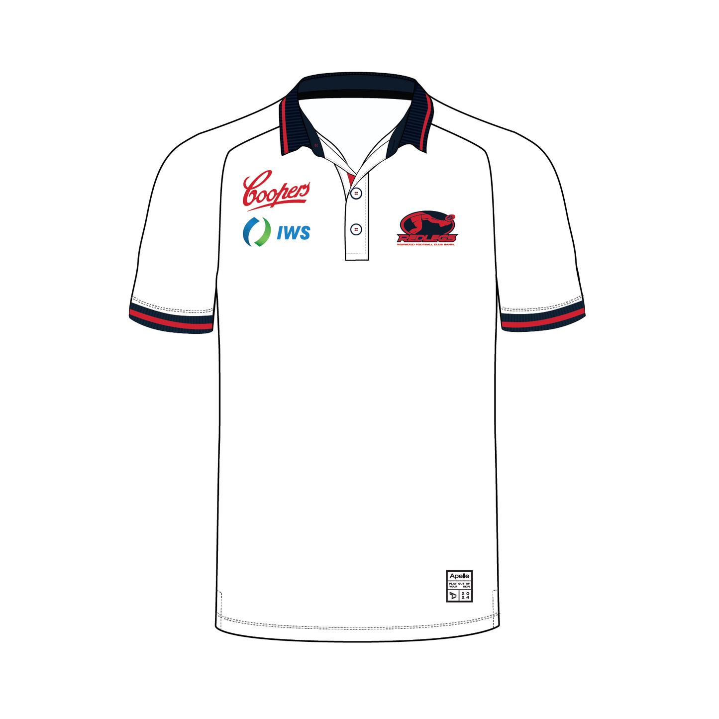 Trainers Polo (Support Staff),WHITE  Polo, Blue Collarr