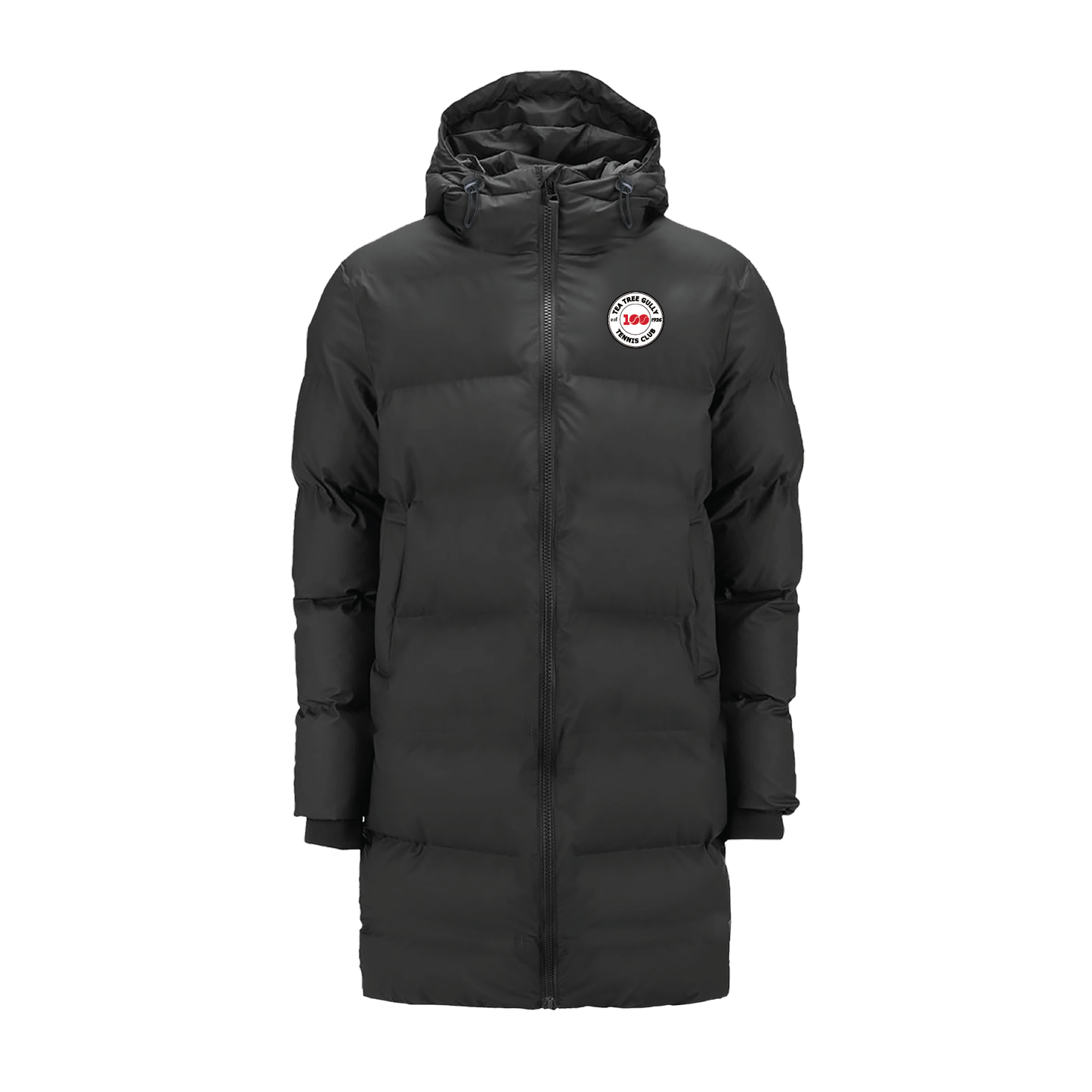 Tea Tree Gully Tennis Club  PUFFER JACKET LONG LENGTH  (AP260245 ) LIMITED STOCK