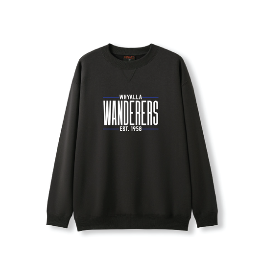 WHYALLA WANDERERS SOCCER CLUB CREW NECK JUMPER - NEW CHARCOAL (AP260033)
