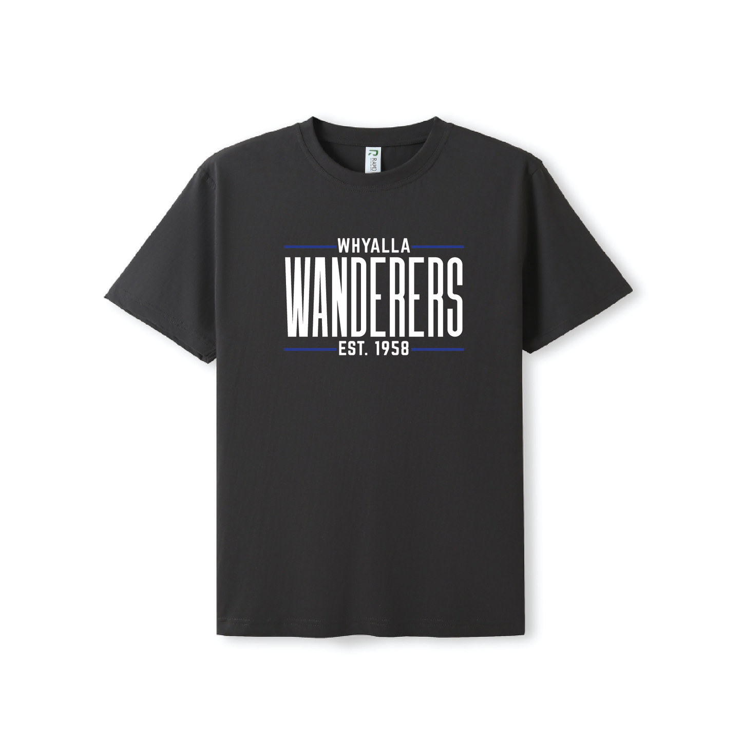 WHYALLA WANDERERS SOCCER CLUB TEE  - CHARCOAL (AP260028)