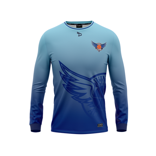 CLUB WINGS - SUBLIMATED LONG SLEEVE TEE - BLUE - AP230256