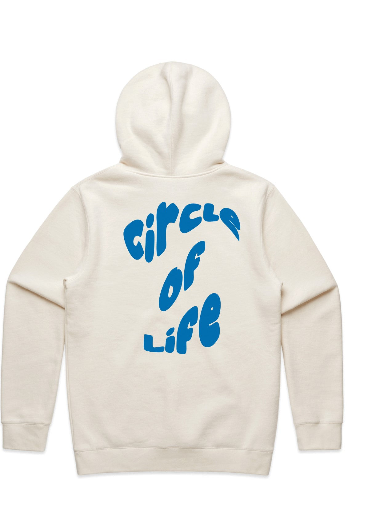 CIRCLE OF LIFE - ECRU/BLUE HOODIE PREMIUM