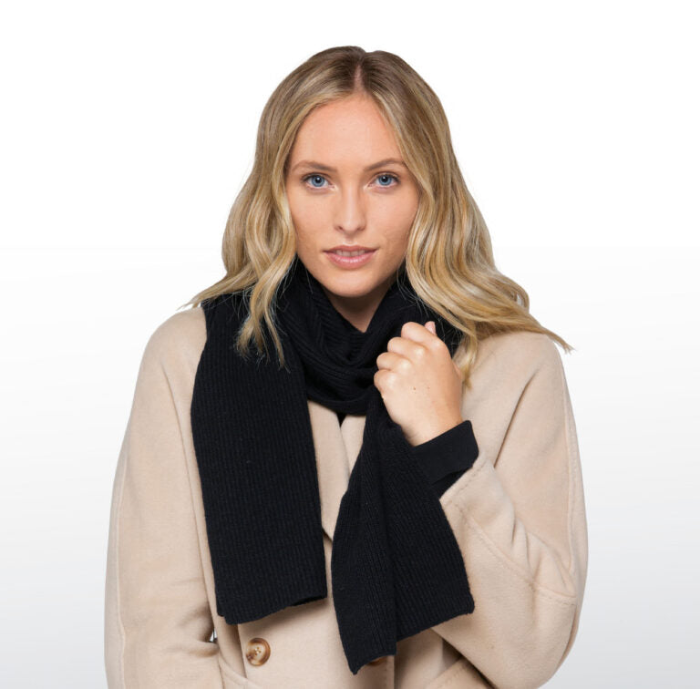 Barkers 100% Merino Scarf - Black(POBMS)