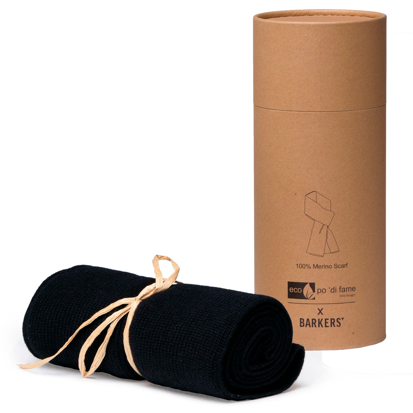 Barkers 100% Merino Scarf - Black(POBMS)
