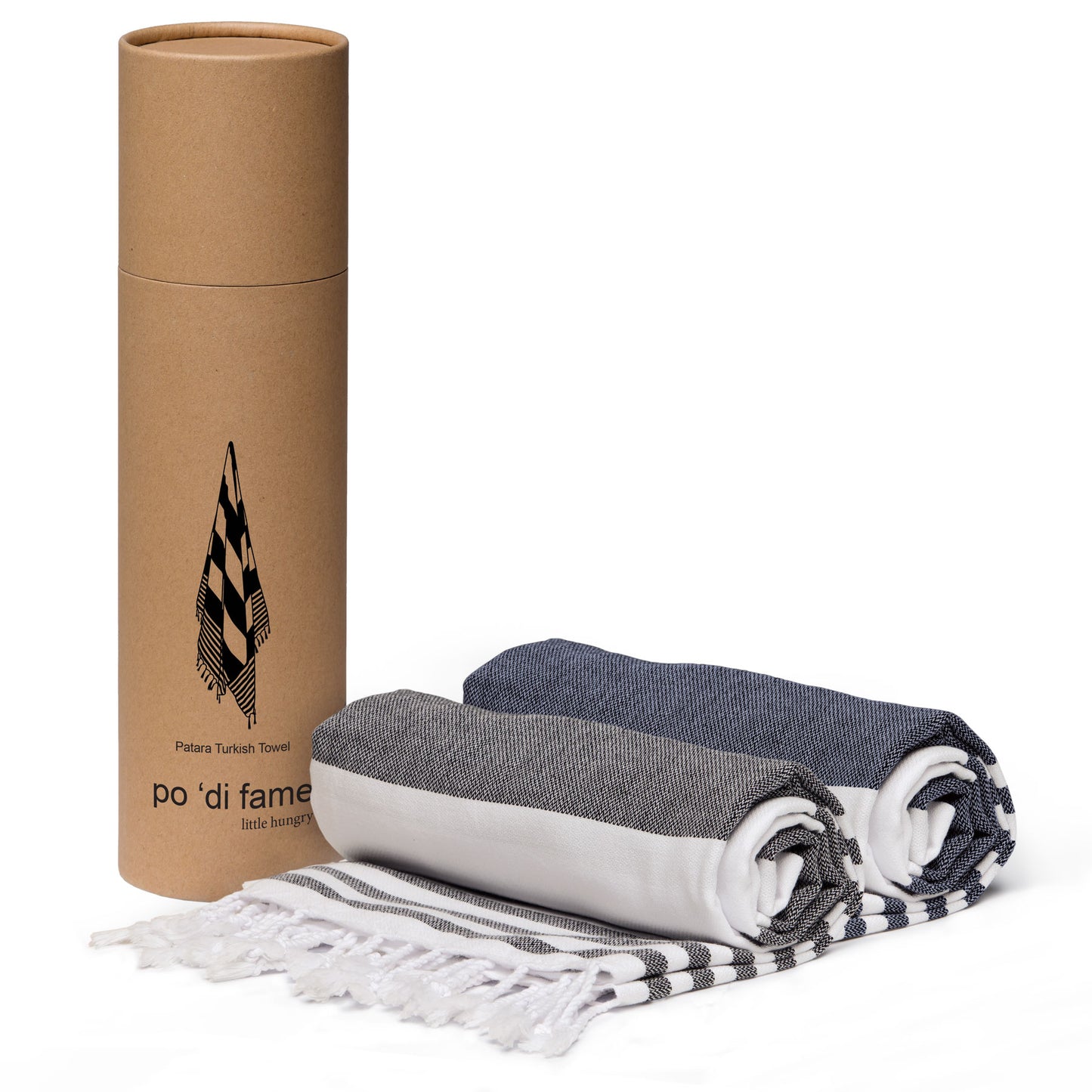 Patara Turkish Towel Navy/White (POPTT)