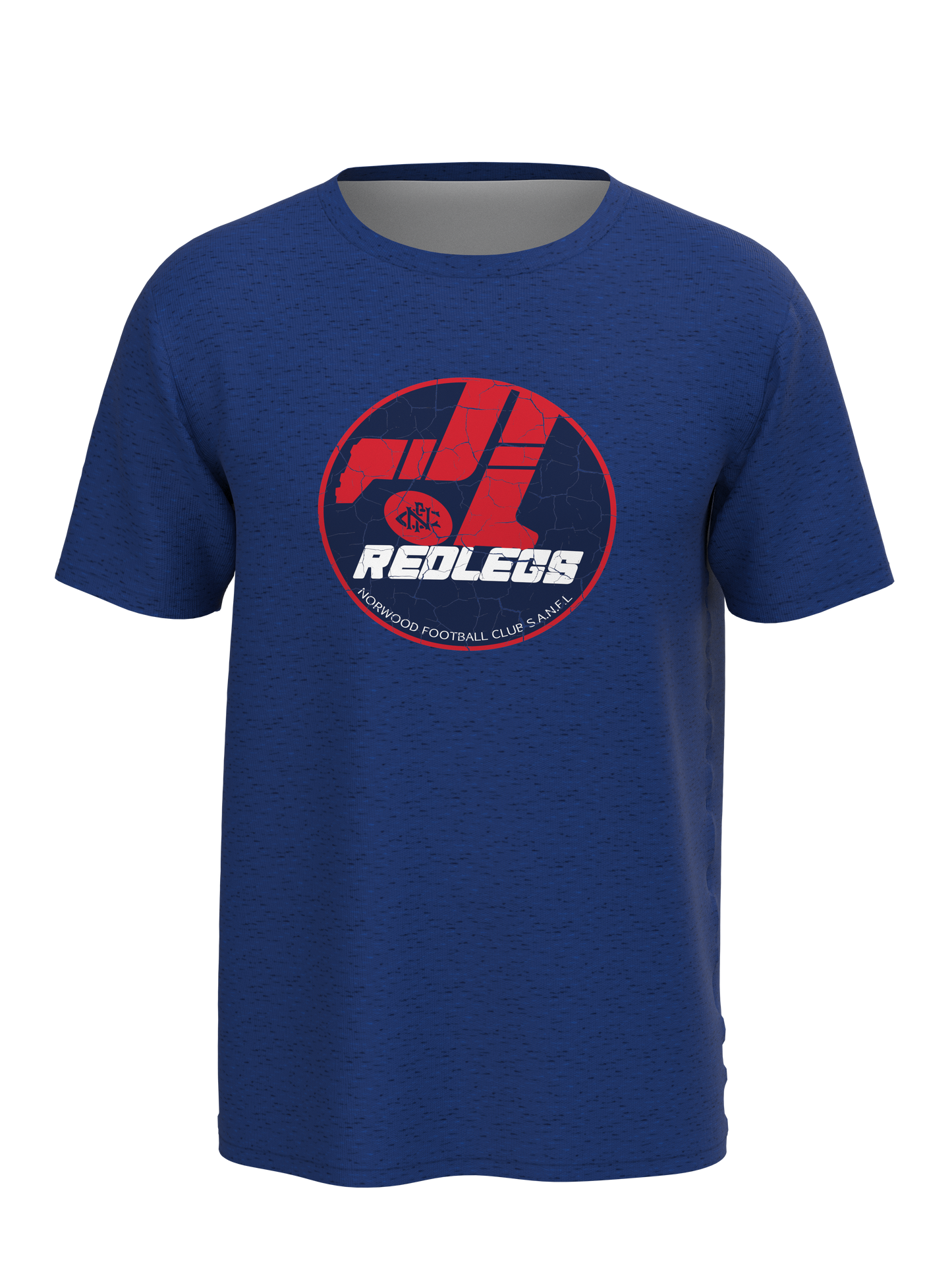 Norwood FC - Cotton Tee Marle Navy with Retro logo (24 +)