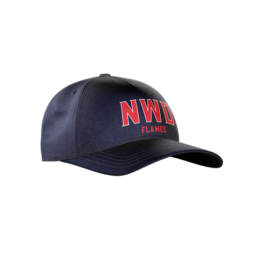 NORWOOD FLAMES PRE CURVED PEAK CAP WITH NWD Branding Navy