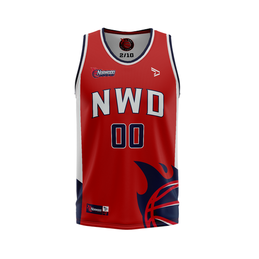 NORWOOD FLAMES CLUB  PLAYER AWAY SINGLET (6 WEEKS FOR DELIVERY)