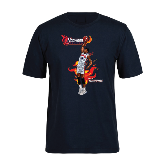 NORWOOD FLAMES - TREY MCBRIDE SLAM DUNK TEE - Navy