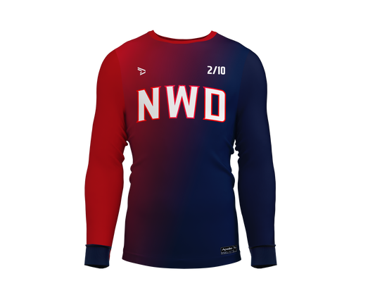 NORWOOD FLAMES SUPPORTER WARM UP TEE LONG SLEEVE ( DELIVERY 30 days from Order))